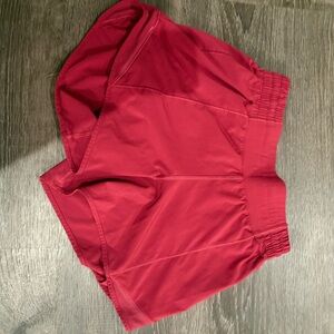 lululemon athletica Cherry Red Athletic Shorts